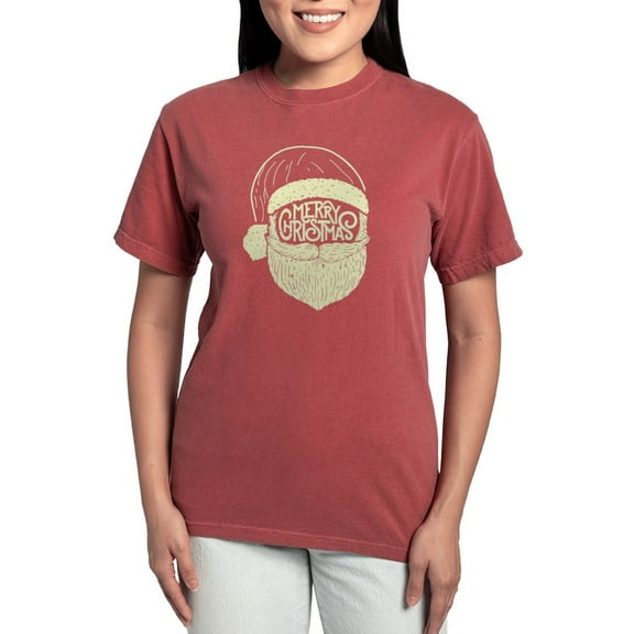 CafePress - Merry Christmas Santa Womens Comfort Colors Shirt - Womens Comfort Colors® Shirt