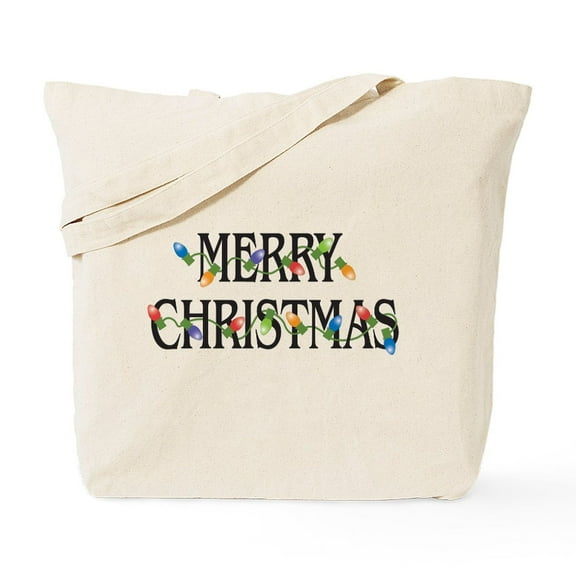 CafePress - Merry Christmas Tote Bag - Unisex Canvas Tote Bag, Beige, 1-Piece
