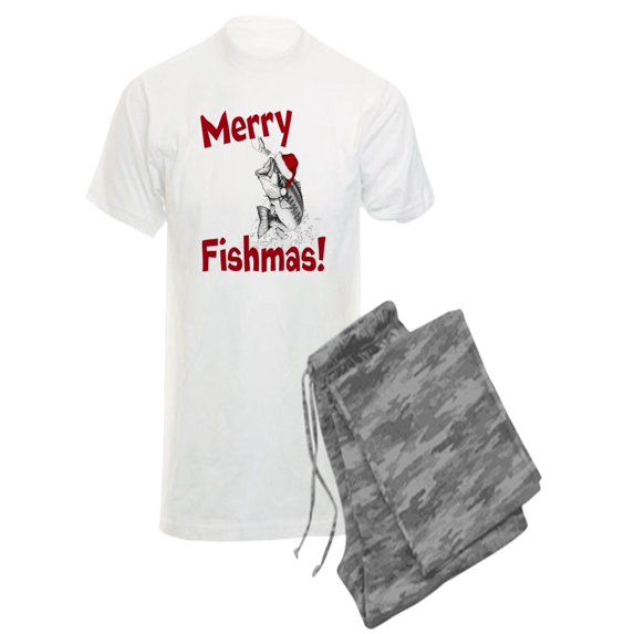 CafePress - Merry Fishmas! - Men's Light Pajamas