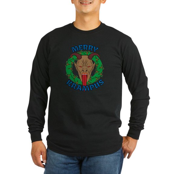 CafePress - Merry Krampus - Long Sleeve Dark T-Shirt