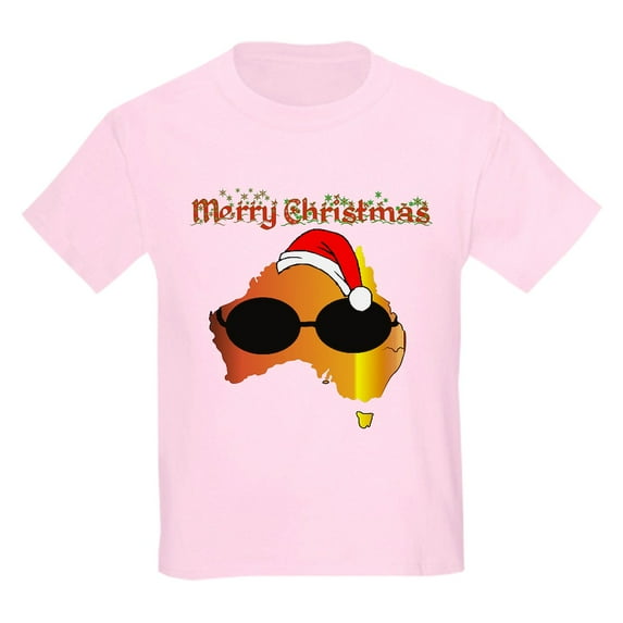CafePress - Merry Xmas Australia Kids Light T Shirt - Light T-Shirt Kids XS-XL