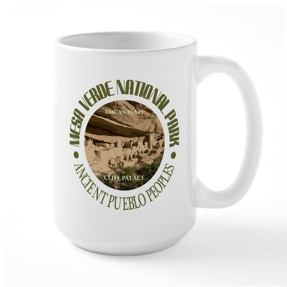 CafePress - Mesa Verde NP Mugs - 15 oz Ceramic Large White Novelty Mug