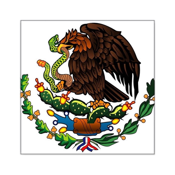 CafePress - Mexico Eagle Oval Sticker - Square Sticker 3" x 3"