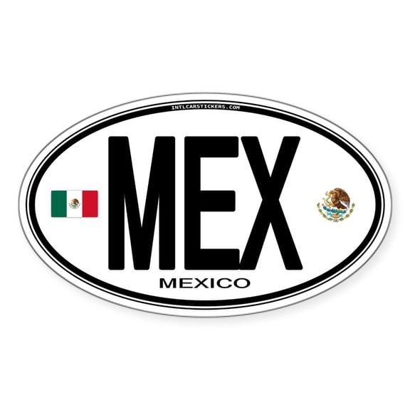 CafePress - Mexico Euro Style Country Code Oval Sticker - Sticker (Oval)