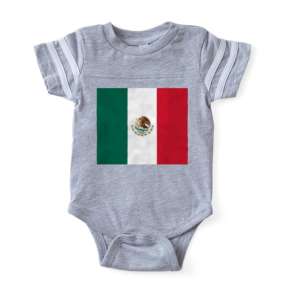 CafePress - Mexico Flag_Sb - Cute Infant Baby Football Bodysuit