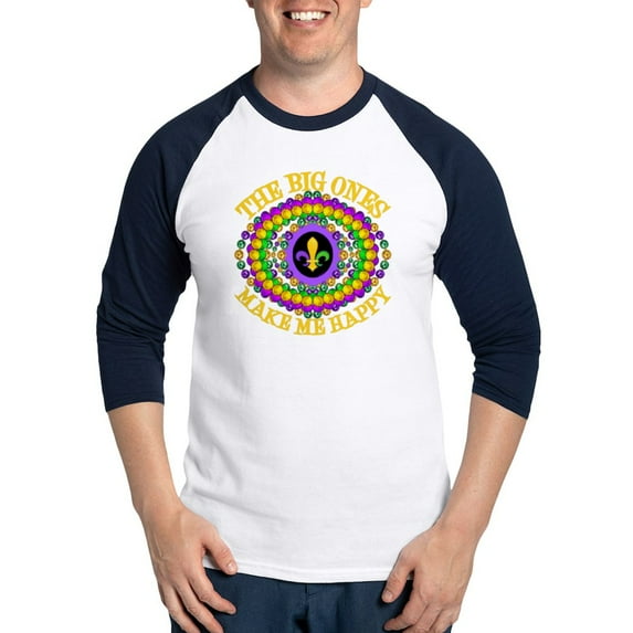 CafePress - Mghappybigoneshytr Baseball Jersey - Cotton Baseball Jersey, 3/4 Raglan Sleeve Shirt