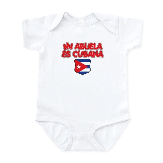 CafePress - Mi Abuela Es Cubana Shield Infant Bodysuit - Baby Light Bodysuit, Size Newborn - 24 Months