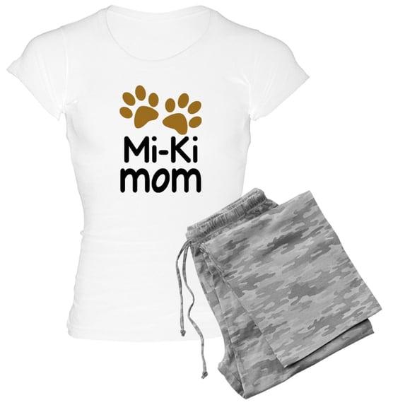 CafePress - Mi Ki Dog Mom - Women's Short Sleeve Print T-Shirt and Pants Light Cotton Pajama Set