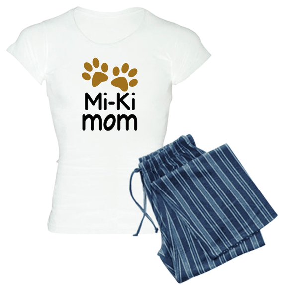 CafePress - Mi Ki Dog Mom - Women's Short Sleeve Print T-Shirt and Pants Light Cotton Pajama Set