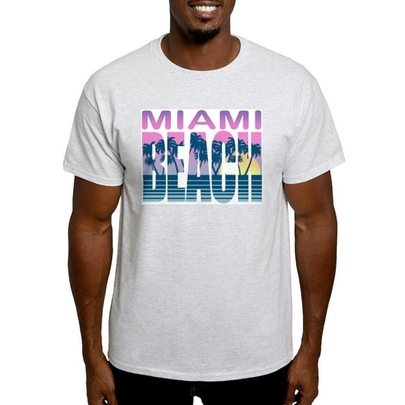 CafePress - Miami Beach Light T Shirt - Men's Classic Graphic T-Shirt