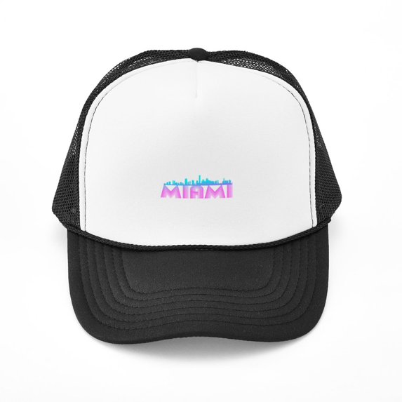 CafePress - Miami - Trucker Hat - Polyester Foam Front and Nylon Mesh Weave Back