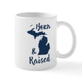 thumbnail image 1 of CafePress - Michigan Born & Raised Mug - 11 oz Ceramic Mug - Novelty Coffee Tea Cup, 1 of 4