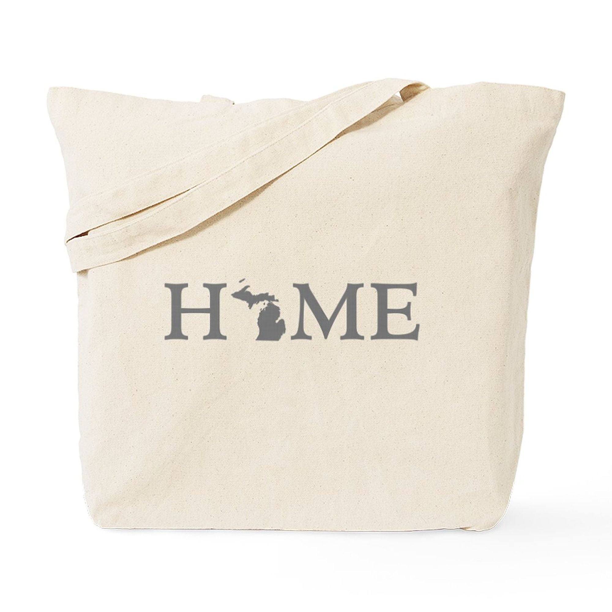 CafePress Michigan Home Natural Canvas Tote Bag – Reusable Shopping Bag With Style - View #4