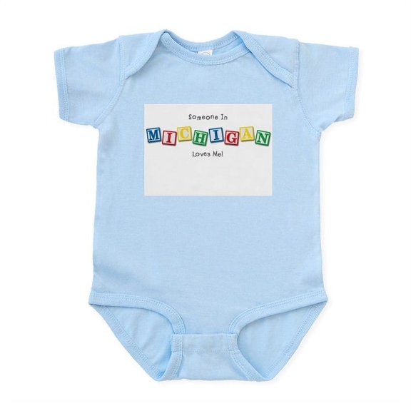 CafePress - Michigan Infant Bodysuit - Baby Light Bodysuit, Size Newborn - 24 Months