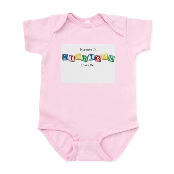 CafePress - Michigan Infant Bodysuit - Baby Light Bodysuit, Size Newborn - 24 Months