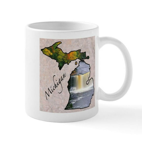 CafePress - Michigan Mugs - 11 oz Ceramic Mug - Novelty Coffee Tea Cup