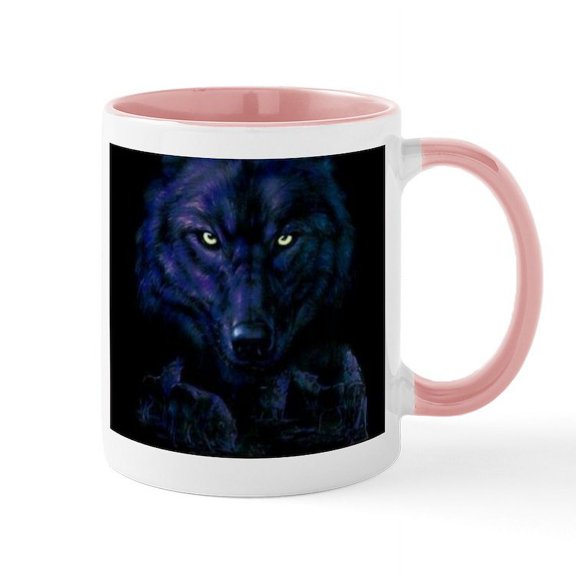 CafePress - Midnight Wolf Mug - 11 oz Ceramic Mug - Novelty Coffee Tea Cup