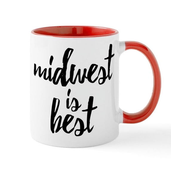 CafePress - Midwest Is Best - 11 oz Ceramic Mug - Novelty Coffee Tea Cup