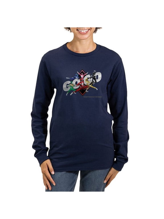 - Mighty Morphin Power R Women's Long Sleeve T Shirt - Women's Long Sleeve Graphic Tee Casual Fit