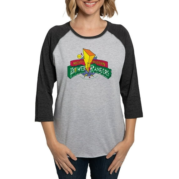 CafePress - Mighty Morphin Power Rang Women's Baseball T Shirt - Womens Baseball Tee