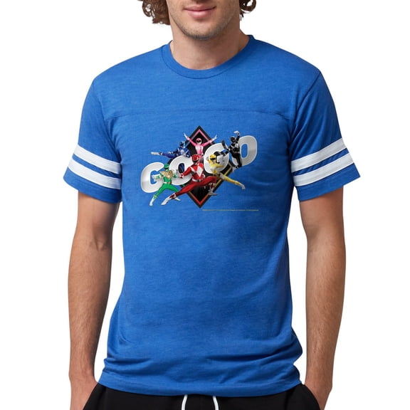 CafePress - Mighty Morphin Power Ranger Men's Football T Shirt - Mens Football Shirt