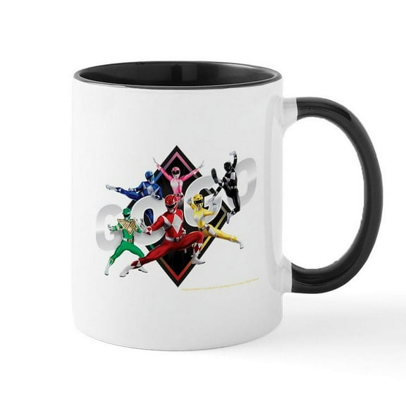 CafePress - Mighty Morphin Power Rangers Go - 11 oz Ceramic Mug - Novelty Coffee Tea Cup