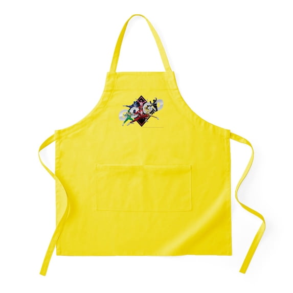 CafePress - Mighty Morphin Power Rangers Go Go - Kitchen Apron with Pockets, Grilling Apron, Baking Apron