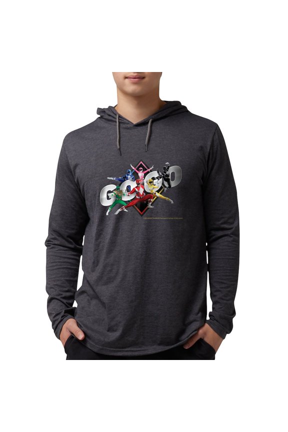 - Mighty Morphin Power Rangers Go - Mens Hooded Shirt