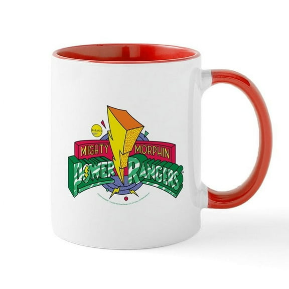 CafePress - Mighty Morphin Power Rangers Log - 11 oz Ceramic Mug - Novelty Coffee Tea Cup