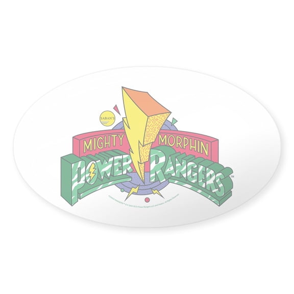 CafePress - Mighty Morphin Power Rangers Logo - Sticker (Oval)