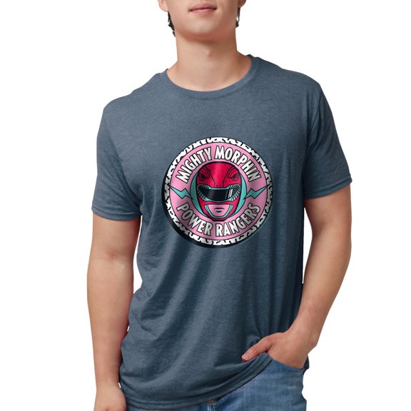 CafePress - Mighty Morphin Power Rangers Men's Deluxe T Shirt - Mens Tri-blend T-Shirt