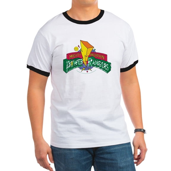 CafePress - Mighty Morphin Power Rangers Men's Ringer T Shirt - 100% Cotton Ringed T-Shirt