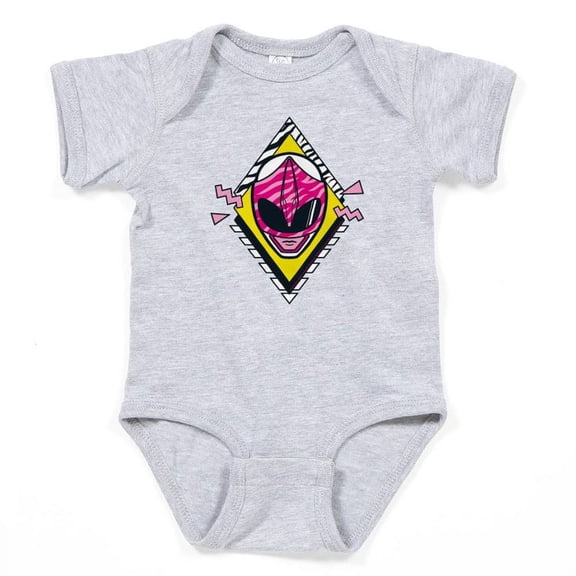CafePress - Mighty Morphin Power Rangers Pink Ra - Cute Infant Bodysuit Baby Romper - Size Newborn - 24 Months