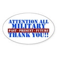 thumbnail image 1 of CafePress - Militarythankyou Sticker - Sticker (Oval), 1 of 1