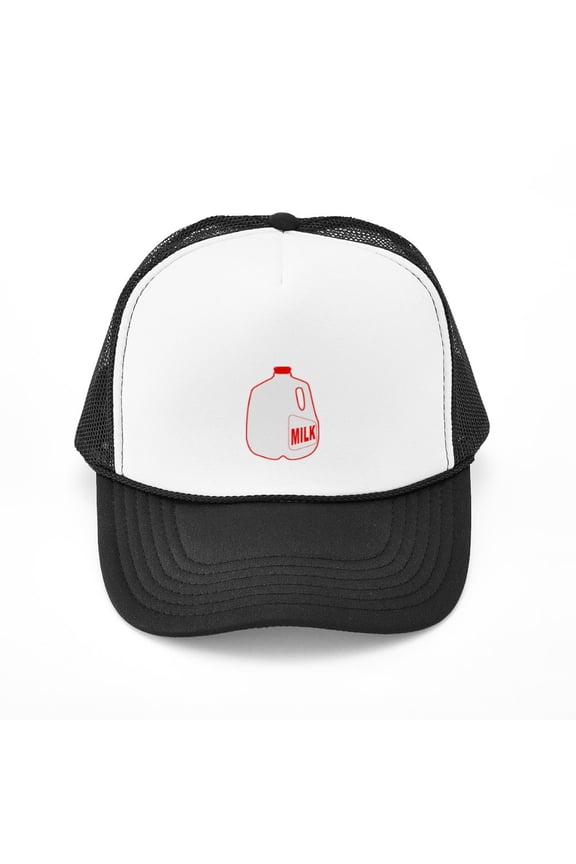 - Milk Jug - Adjustable Unisex Printed Trucker Hat with Mesh Back