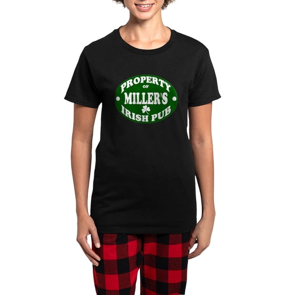 CafePress - Miller's Irish Pub Women's Dark Pajamas - Women's Short Sleeve Print T-Shirt and Pants Dark Cotton Pajama Set