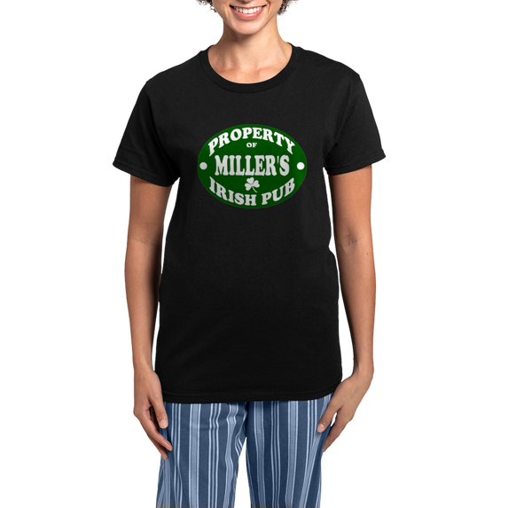 CafePress - Miller's Irish Pub Women's Dark Pajamas - Women's Short Sleeve Print T-Shirt and Pants Dark Cotton Pajama Set
