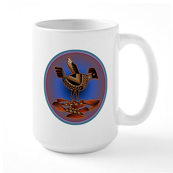 CafePress - Mimbres Quail 3 Large Mug - 15 oz Ceramic Large White Novelty Mug