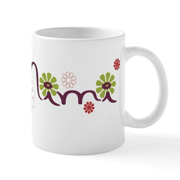 CafePress - Mimi Flowers Mug - 11 oz Ceramic Mug - Novelty Coffee Tea Cup