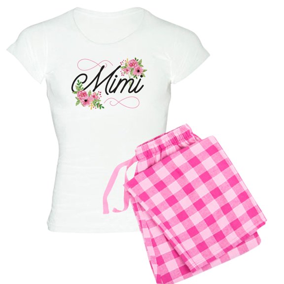 CafePress - Mimi Pajamas - Women's Short Sleeve Print T-Shirt and Pants Light Cotton Pajama Set