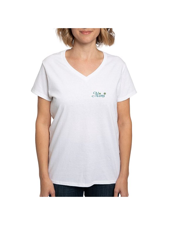 - Mimi Women's V Neck T Shirt - Womens Cotton V-Neck T-shirt