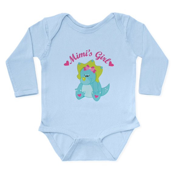 CafePress - Mimi's Girl Dinosaur Long Sleeve Infant Bodysuit - Long Sleeve Cotton Baby Bodysuit