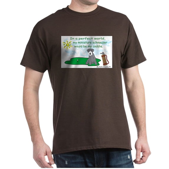 CafePress - Mini Schnauzer Dark T Shirt - 100% Cotton T-Shirt
