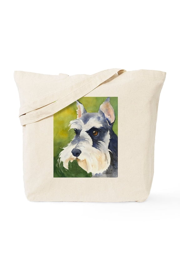 - Miniature Schnauzer 3 Tote Bag - Unisex Canvas Tote Bag, Beige, 1-Piece