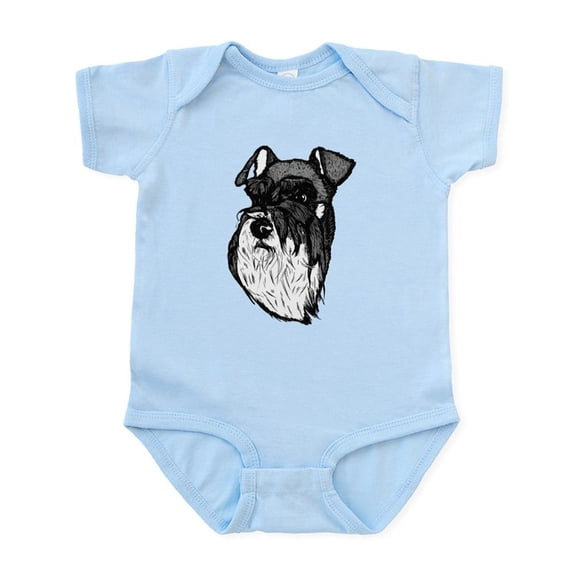 CafePress - Miniature Schnauzer Baby Light Bodysuit - Baby Light Bodysuit, Size Newborn - 24 Months