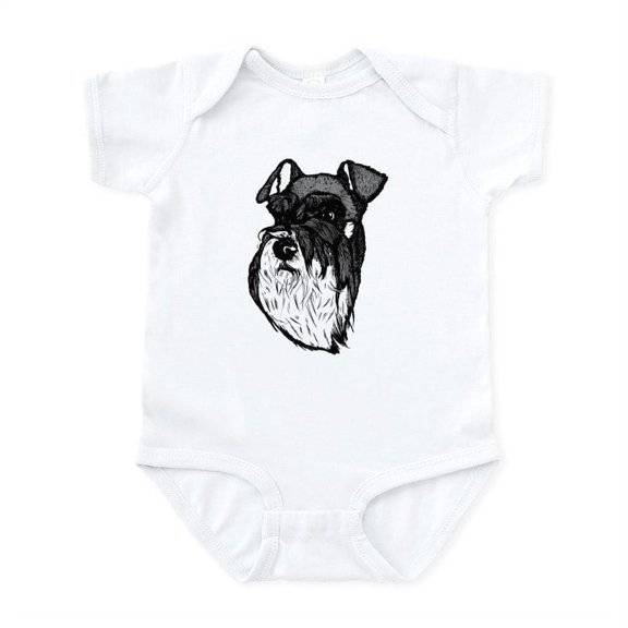 CafePress - Miniature Schnauzer Baby Light Bodysuit - Baby Light Bodysuit, Size Newborn - 24 Months