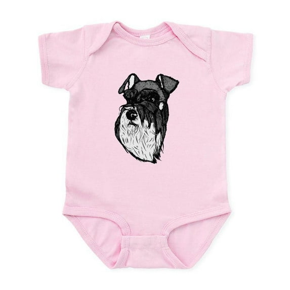 CafePress - Miniature Schnauzer Baby Light Bodysuit - Baby Light Bodysuit, Size Newborn - 24 Months