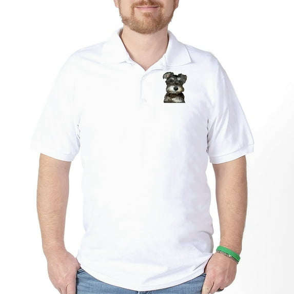 CafePress - Miniature Schnauzer Golf Shirt - Golf Shirt, Pique Knit Golf Polo