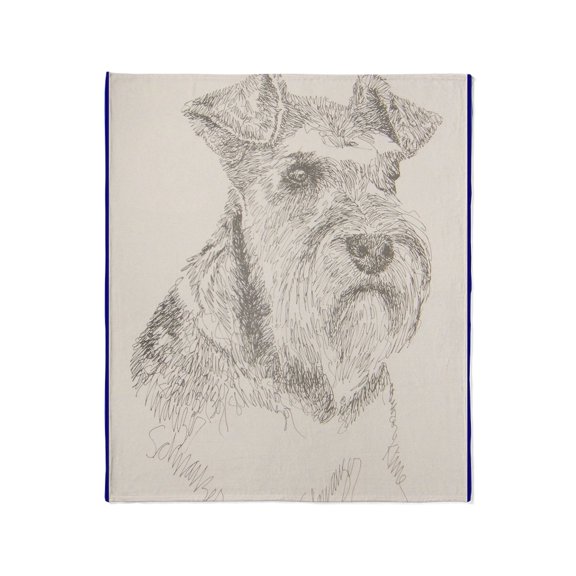 CafePress - Miniature_Schnauzer_Klinesq Throw Blanket - Soft Fleece Throw Blanket, 50"x60" for All Ages
