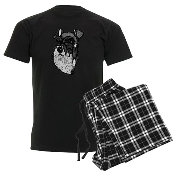 CafePress - Miniature Schnauzer Men's Dark Pajamas - Men's Dark Loose Fit Cotton Pajama Set